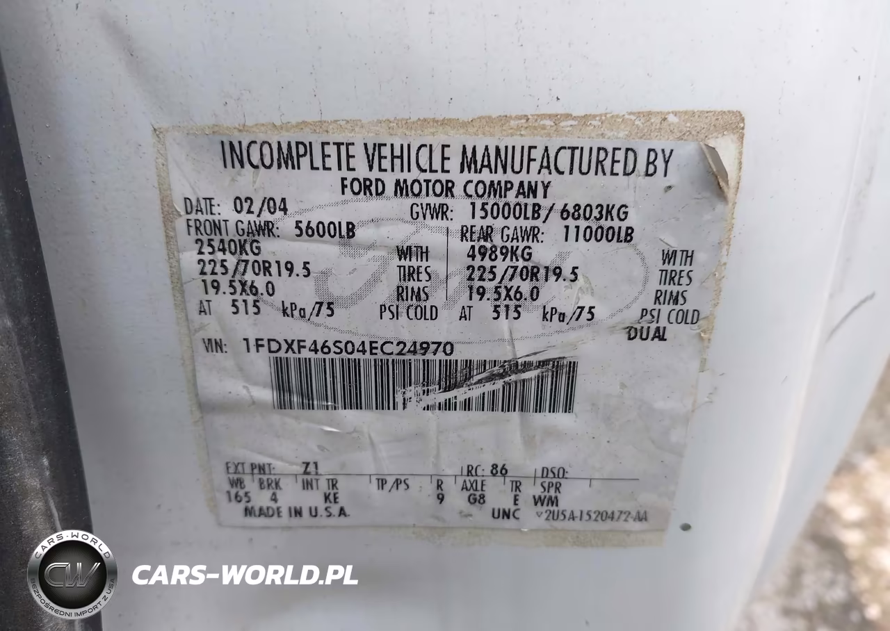 2004 Ford F-450 Xl-Xlt VIN:1FDXF46S04EC24970 - 8
