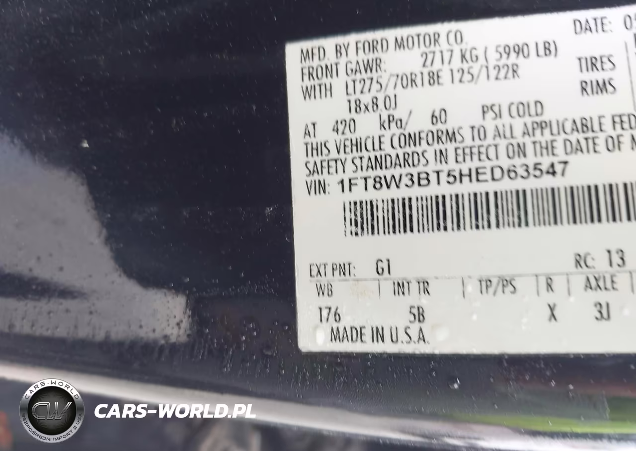 2017 Ford F-350 Lariat VIN:1FT8W3BT5HED63547 - 8