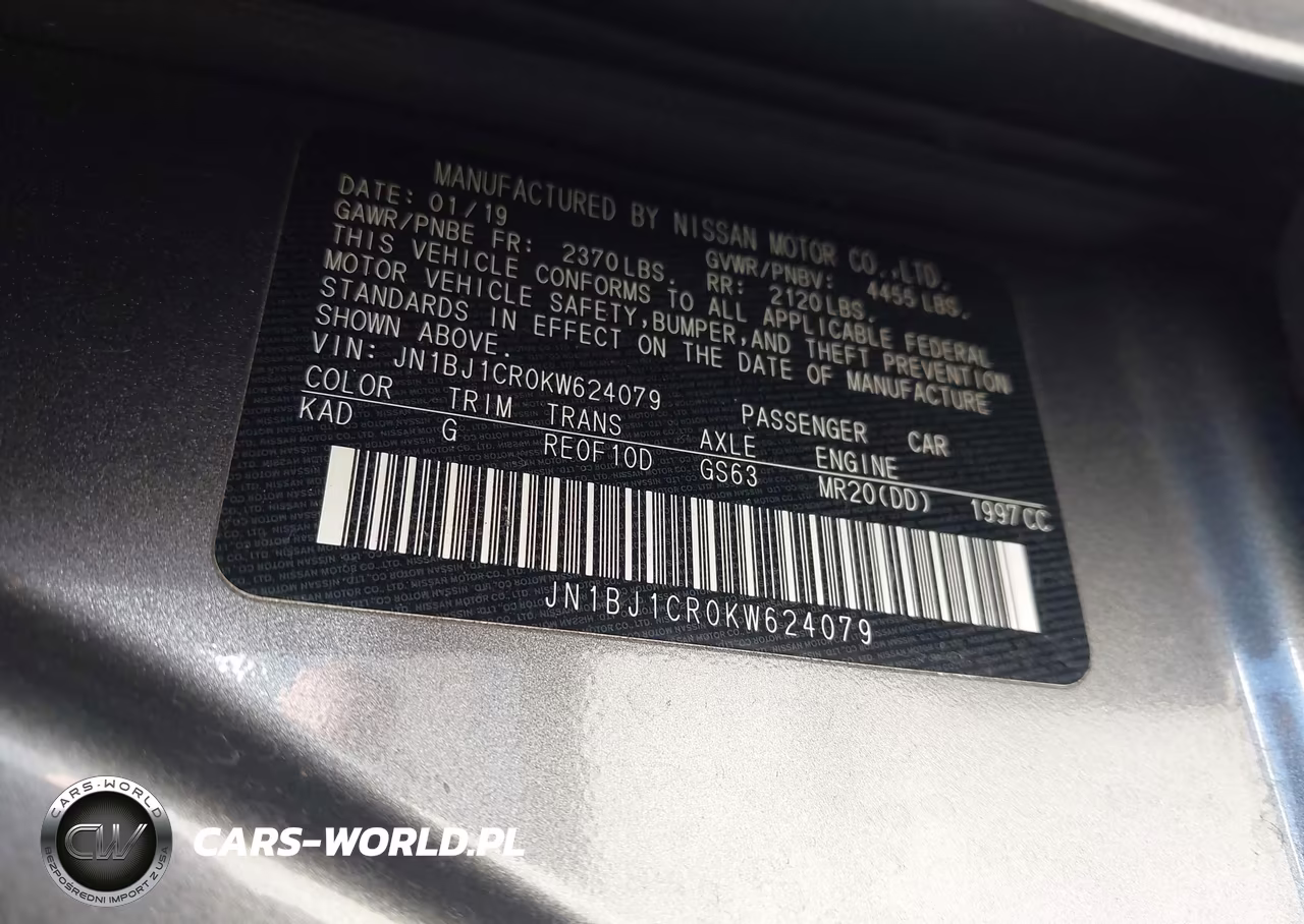2019 Nissan Rogue Sport S VIN:JN1BJ1CR0KW624079 - 9