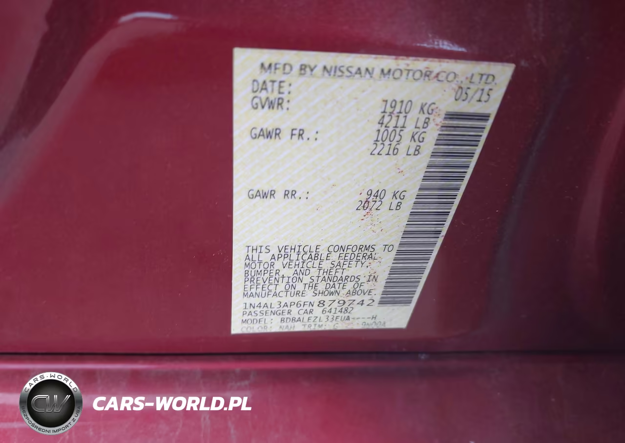 2015 Nissan Altima 2.5 S VIN:1N4AL3AP6FN879742 - 9