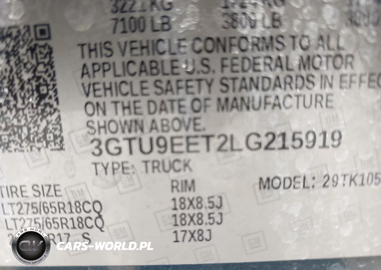 2020 GMC Sierra 1500 4Wd Short Box At4 VIN:3GTU9EET2LG215919 - 9