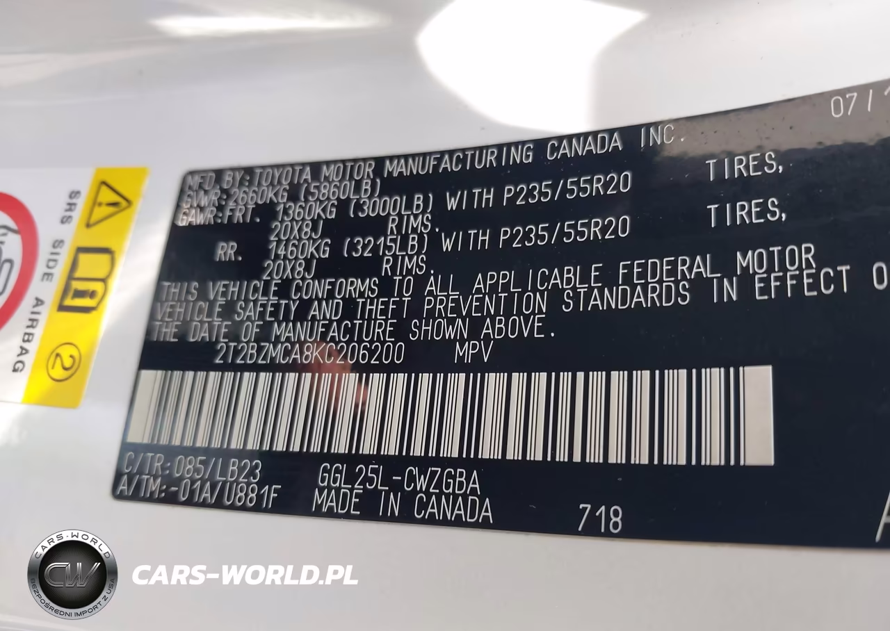 2019 Lexus Rx 350 VIN:2T2BZMCA8KC206200 - 9