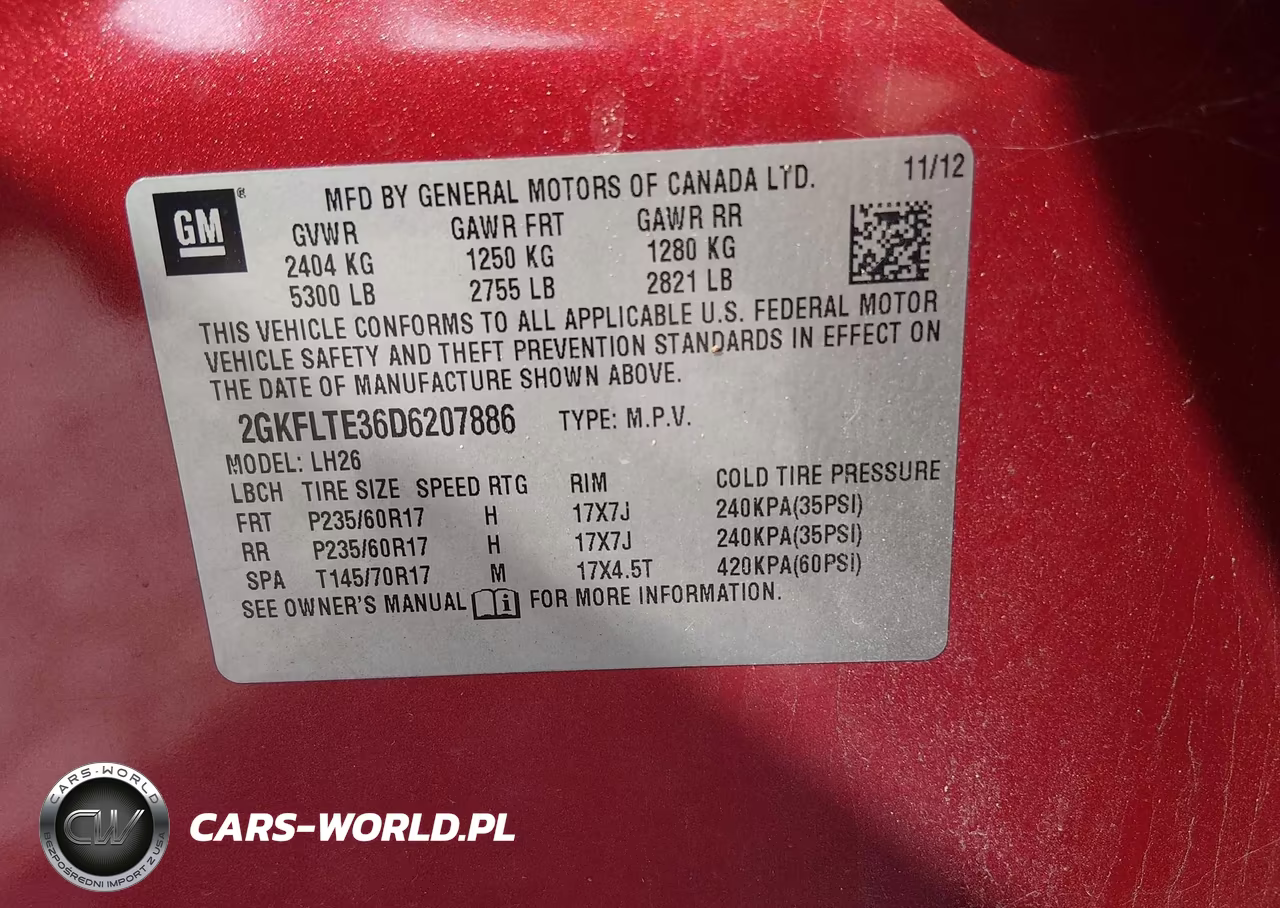 2013 GMC Terrain Sle-2 VIN:2GKFLTE36D6207886 - 9