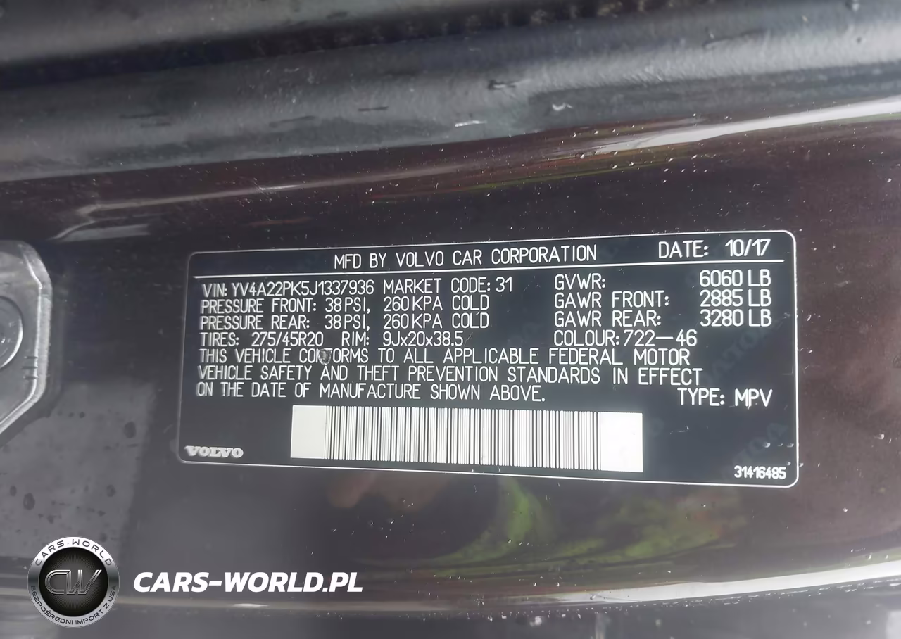 2018 Volvo Xc90 T6 Momentum VIN:YV4A22PK5J1337936 - 9