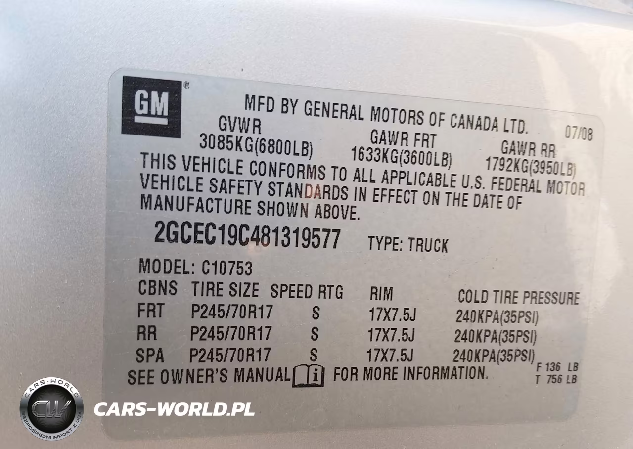 2008 Chevrolet Silverado 1500 Lt1 VIN:2GCEC19C481319577 - 9