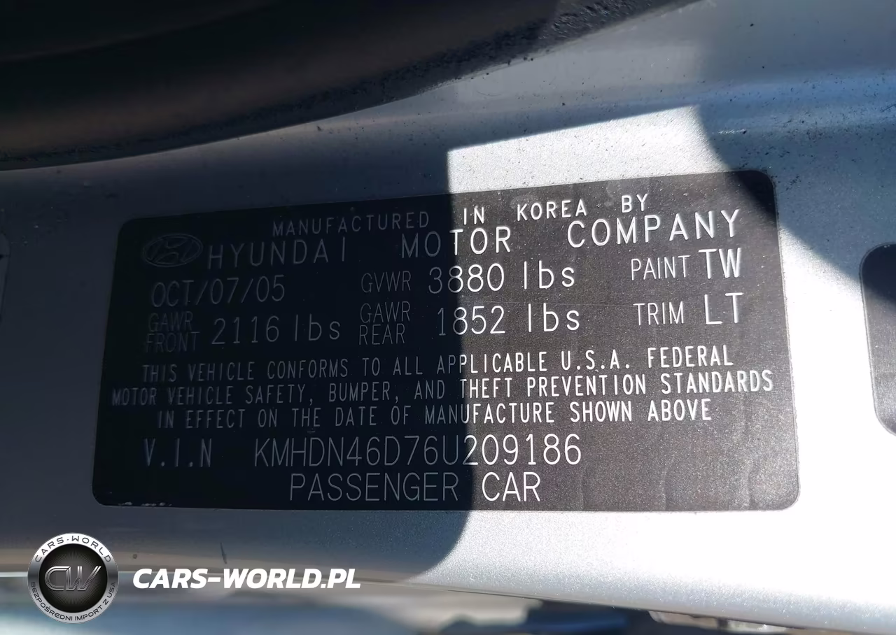 2006 Hyundai Elantra Gls-Limited VIN:KMHDN46D76U209186 - 9