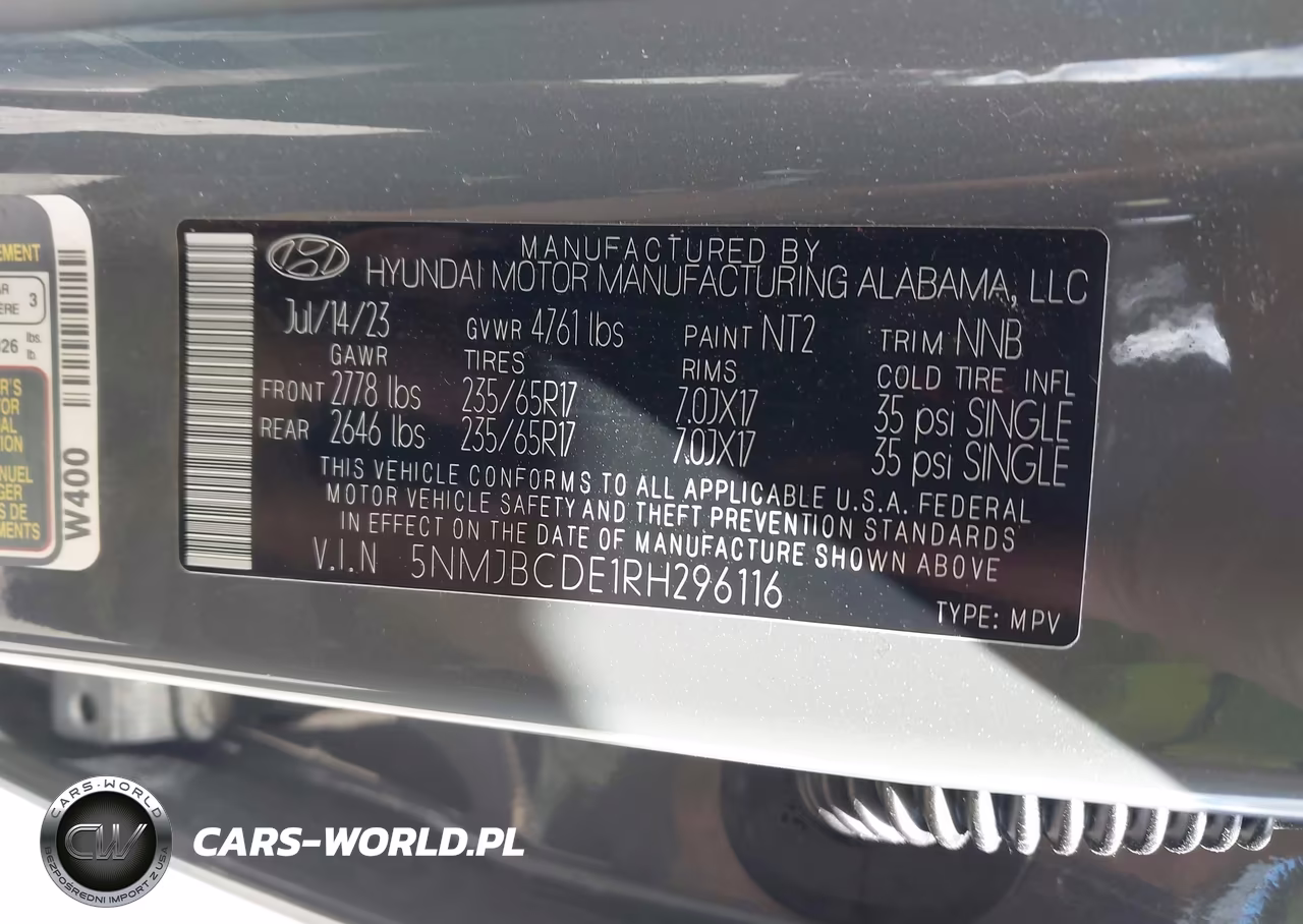 2024 Hyundai Tucson Sel VIN:5NMJBCDE1RH296116 - 9