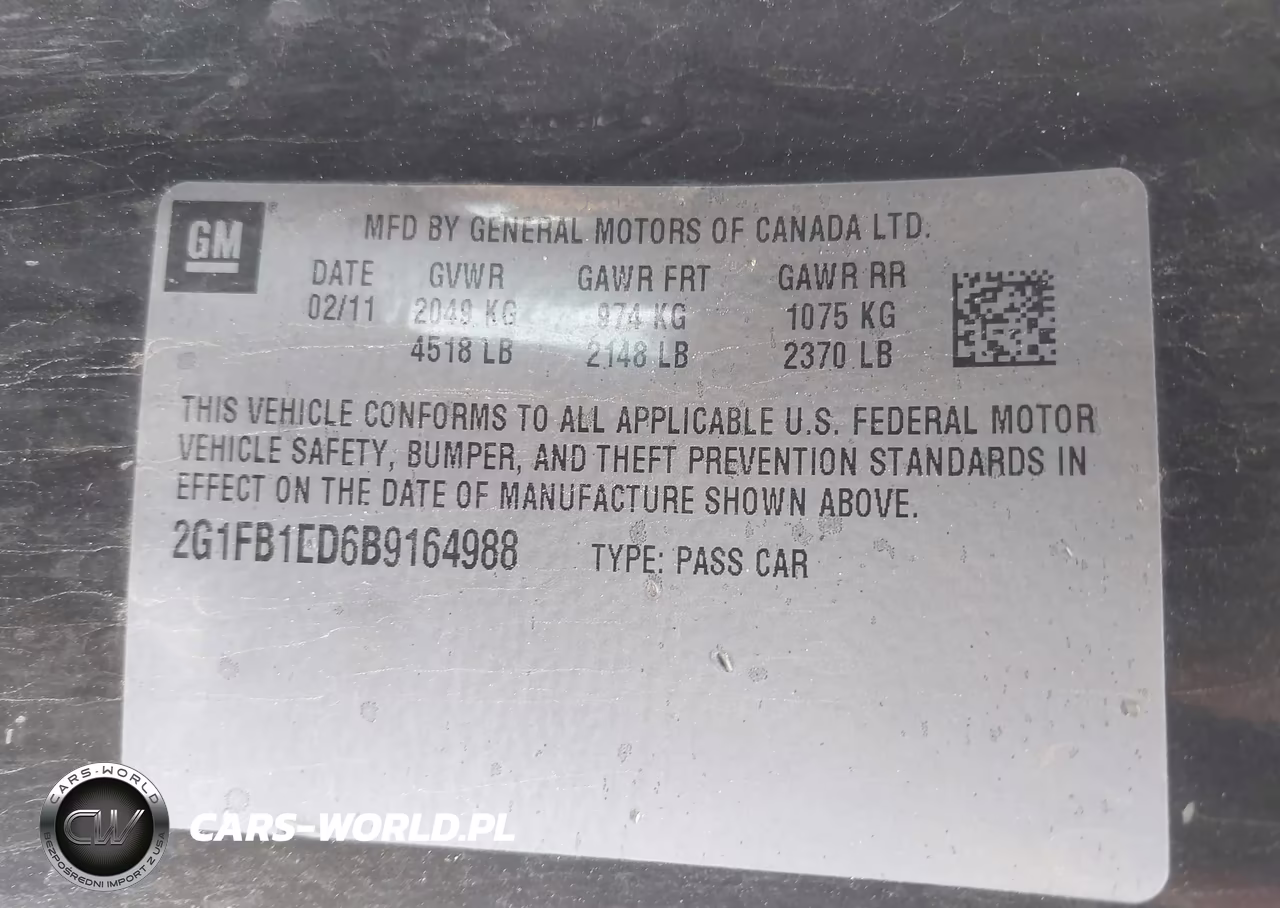 2011 Chevrolet Camaro 1Lt VIN:2G1FB1ED6B9164988 - 9