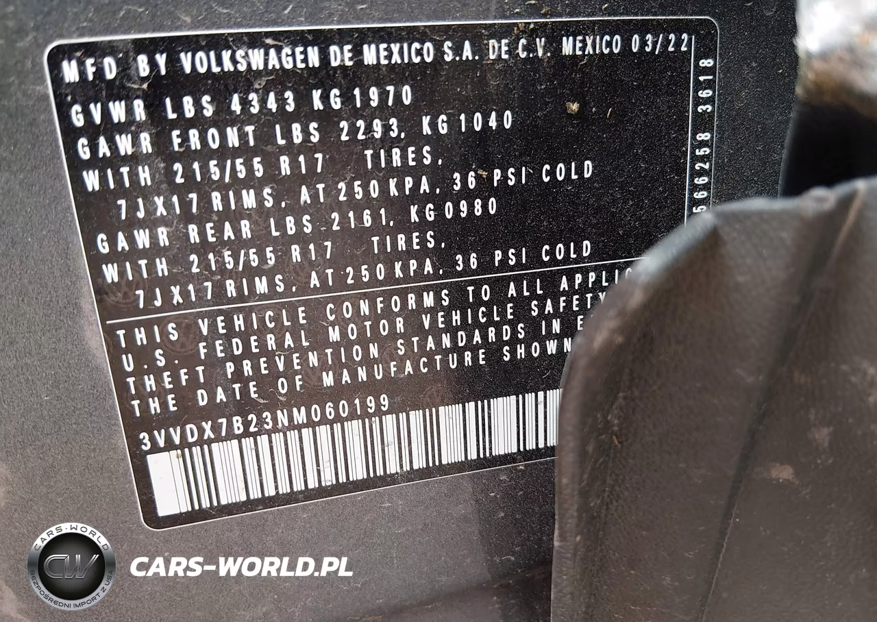 2022 Volkswagen Taos 1.5T S VIN:3VVDX7B23NM060199 - 9