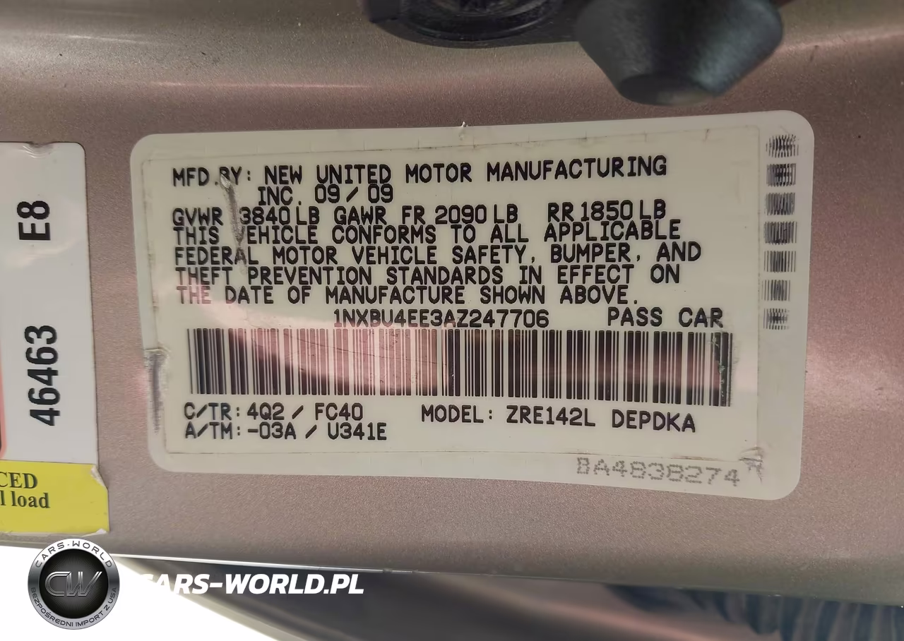 2010 Toyota Corolla Le VIN:1NXBU4EE3AZ247706 - 9