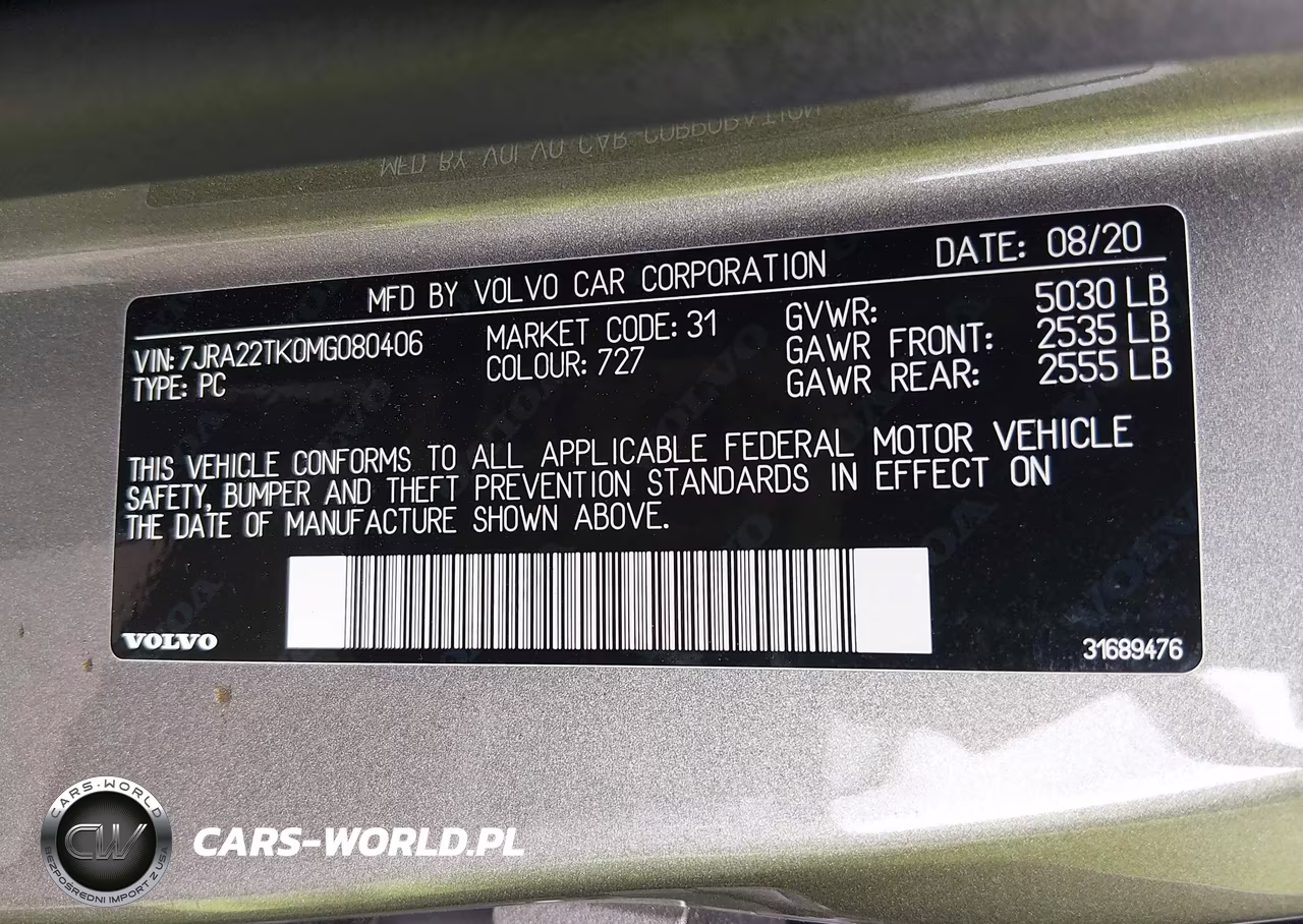 2021 Volvo S60 T6 Momentum VIN:7JRA22TK0MG080406 - 9