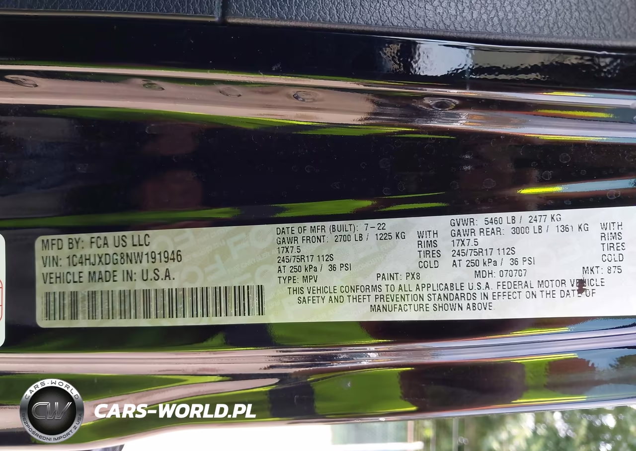 2022 Jeep Wrangler Unlimited Sport S 4X4 VIN:1C4HJXDG8NW191946 - 9
