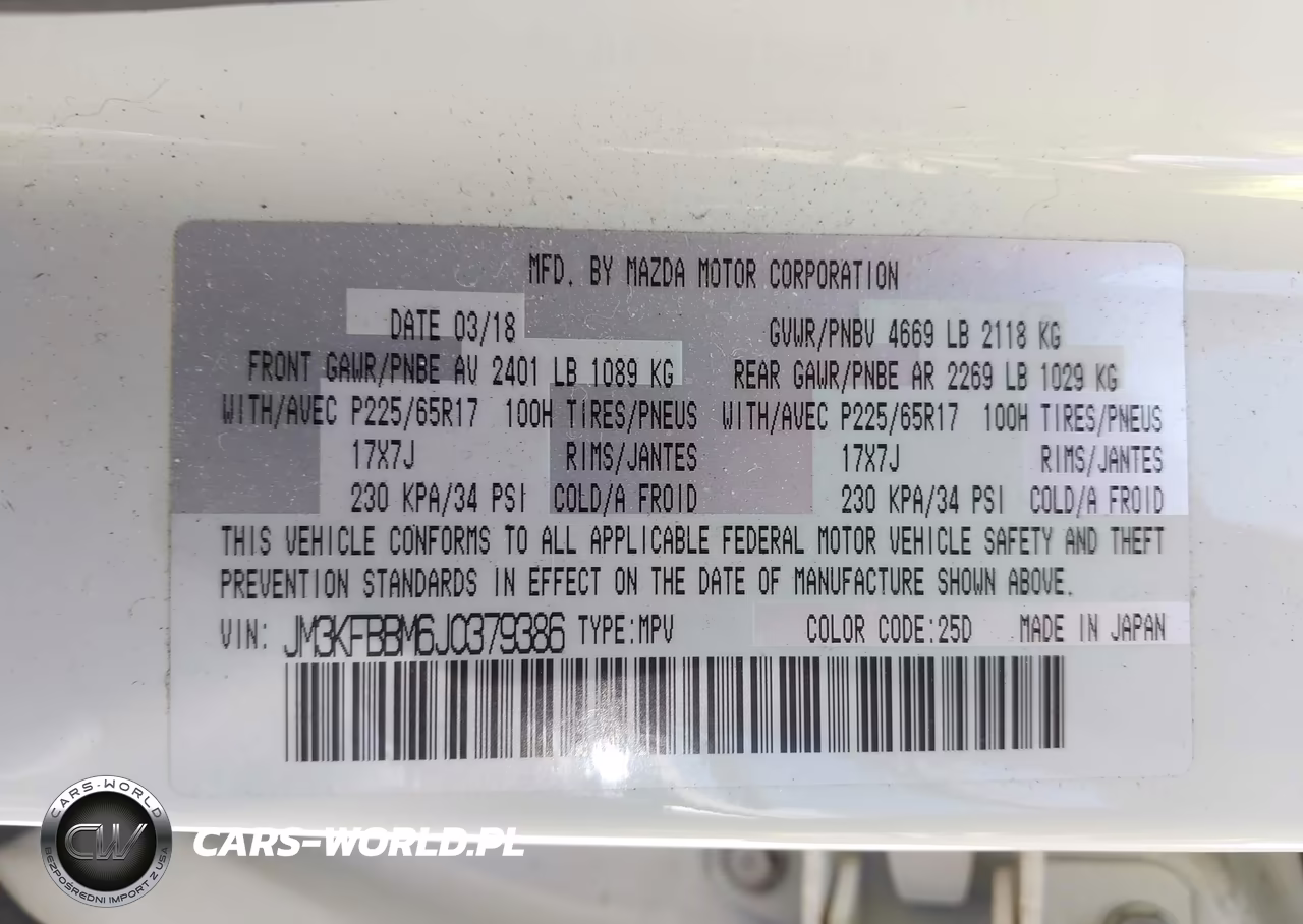 2018 Mazda Cx-5 Sport VIN:JM3KFBBM6J0379386 - 9