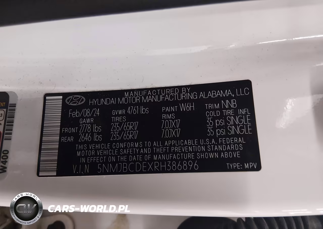2024 Hyundai Tucson Sel VIN:5NMJBCDEXRH386896 - 9