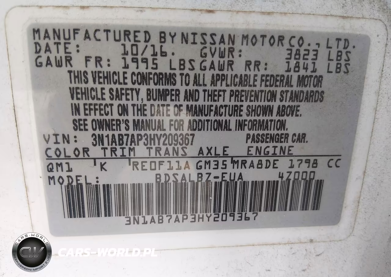 2017 Nissan Sentra S VIN:3N1AB7AP3HY209367 - 9