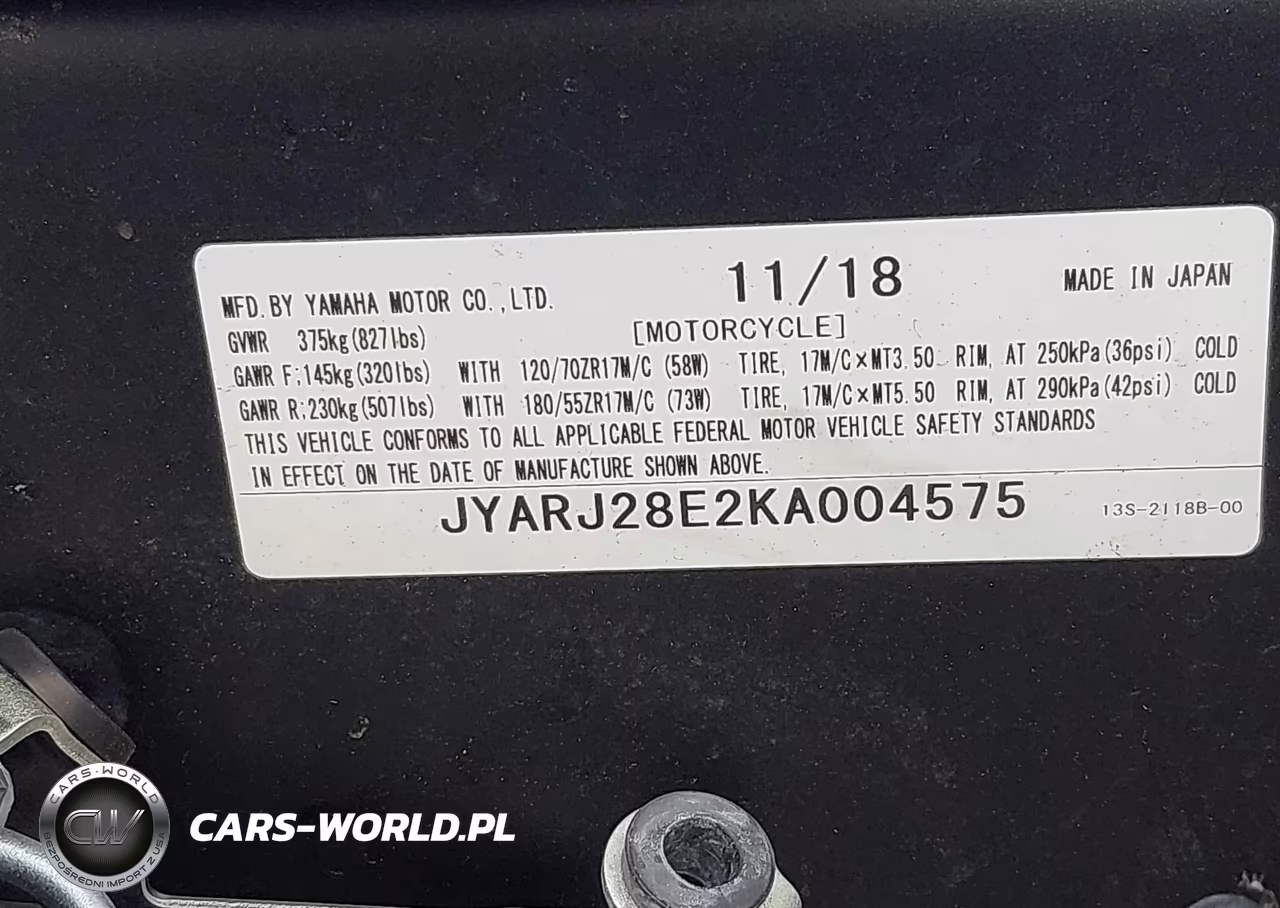 2019 Yamaha Yzfr6 VIN:JYARJ28E2KA004575 - 10