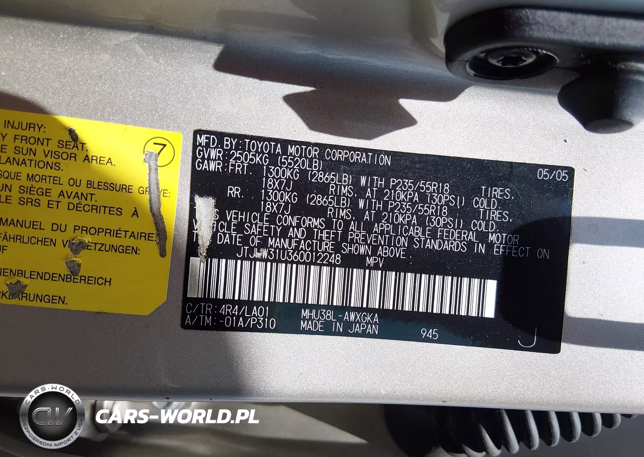 2006 Lexus Rx 400H VIN:JTJHW31U360012248 - 9