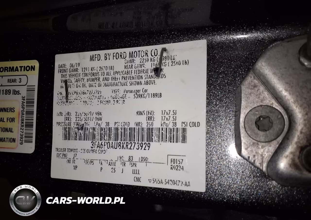 2019 Ford Police Responder Hybrid VIN:3FA6P0AU8KR273929 - 9