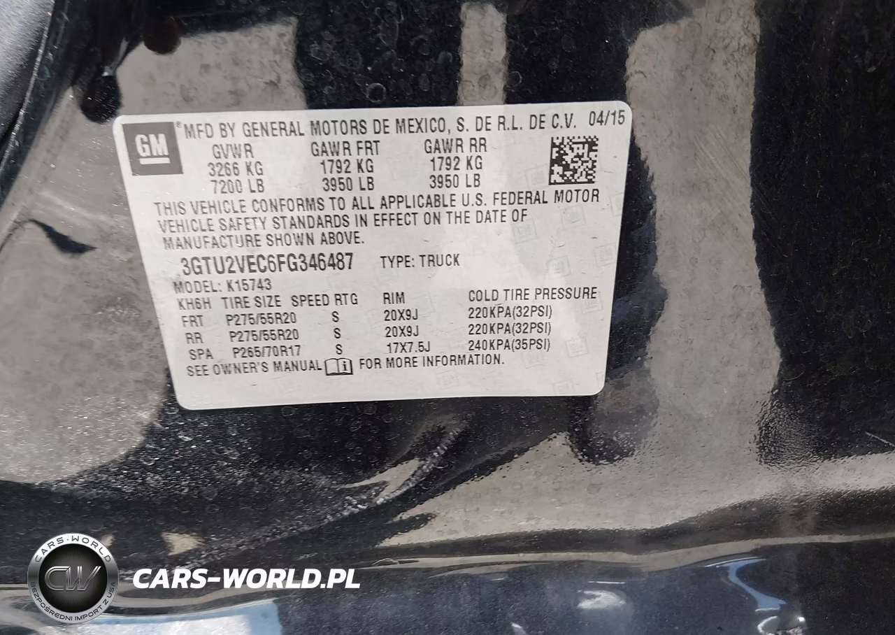 2015 GMC Sierra 1500 Slt VIN:3GTU2VEC6FG346487 - 9
