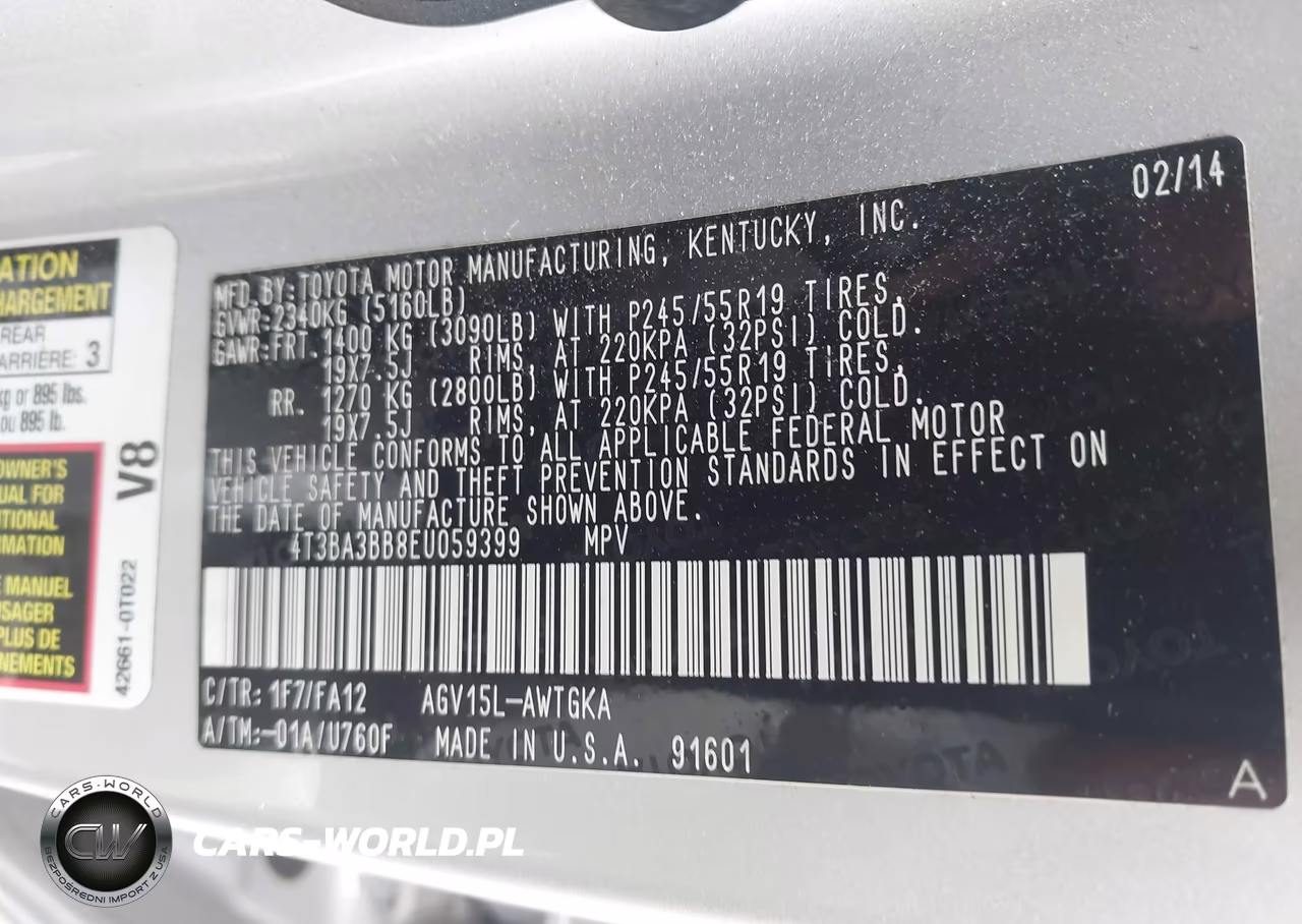 2014 Toyota Venza Le VIN:4T3BA3BB8EU059399 - 9