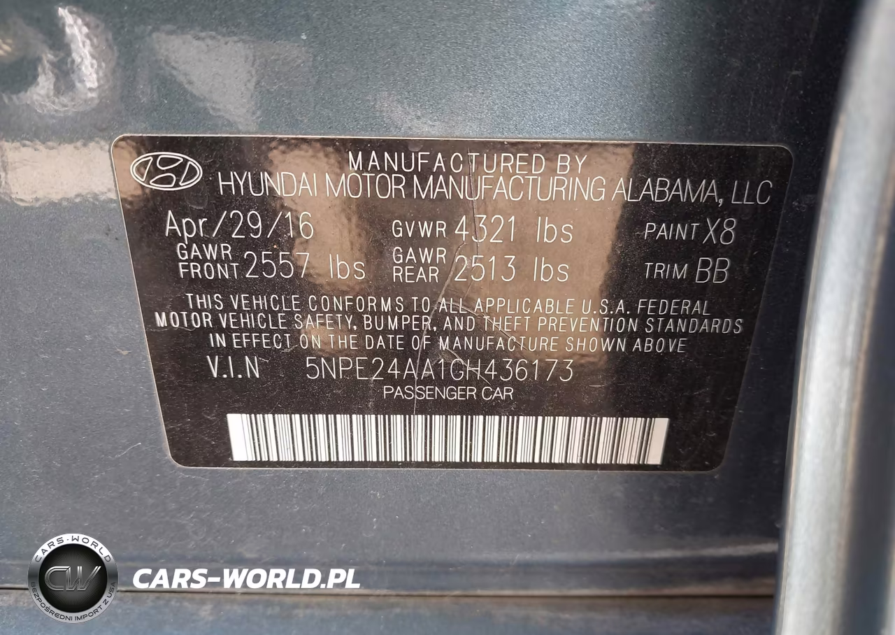 2016 Hyundai Sonata Eco VIN:5NPE24AA1GH436173 - 9