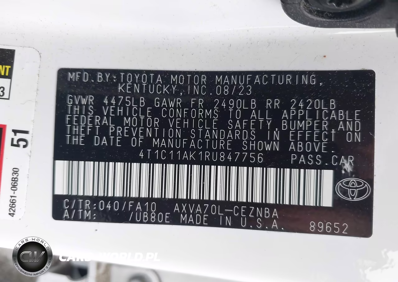 2024 Toyota Camry Le VIN:4T1C11AK1RU847756 - 9