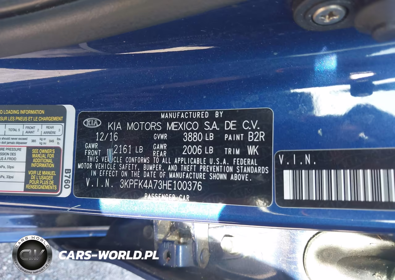 2017 Kia Forte Lx VIN:3KPFK4A73HE100376 - 9