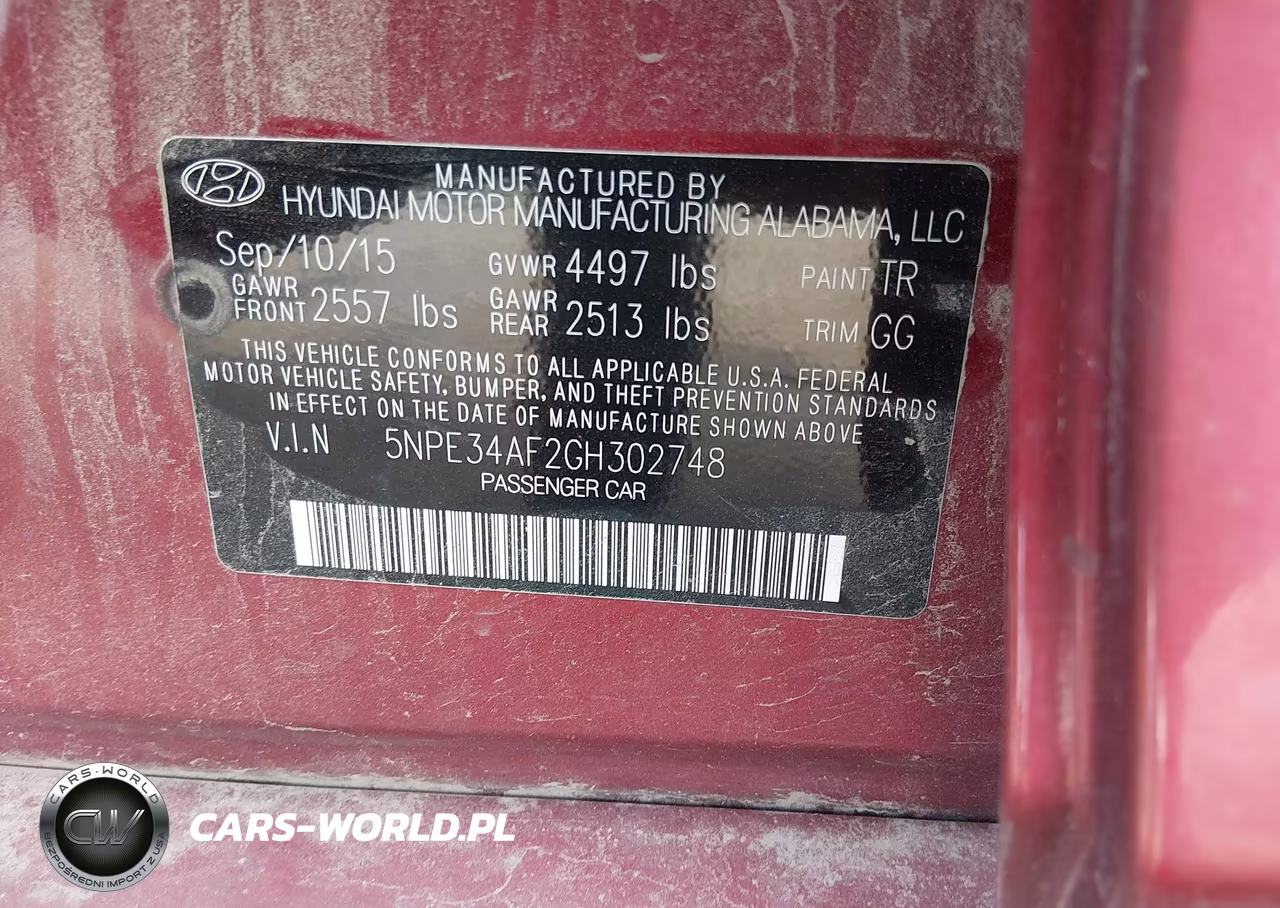 2016 Hyundai Sonata Sport VIN:5NPE34AF2GH302748 - 9