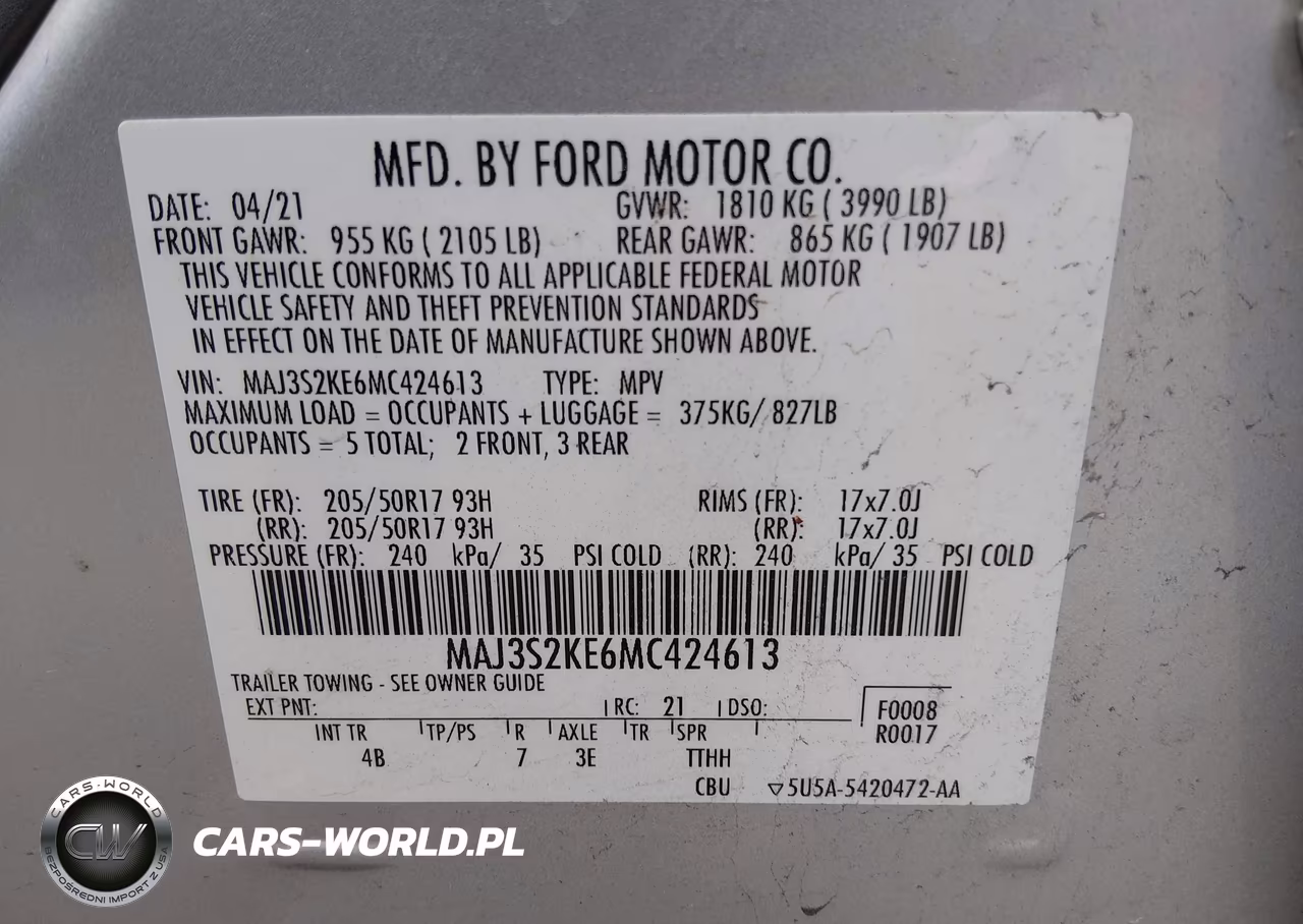 2021 Ford Ecosport Titanium VIN:MAJ3S2KE6MC424613 - 9