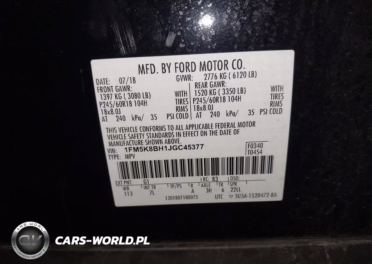 2018 Ford Explorer VIN:1FM5K8BH1JGC45377 - 9