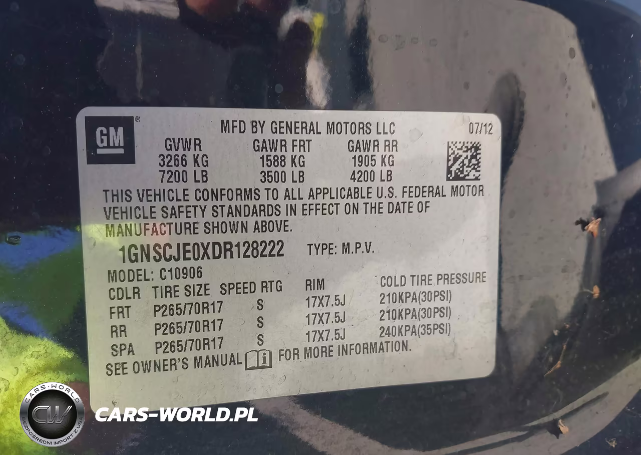 2013 Chevrolet Suburban 1500 Lt VIN:1GNSCJE0XDR128222 - 9
