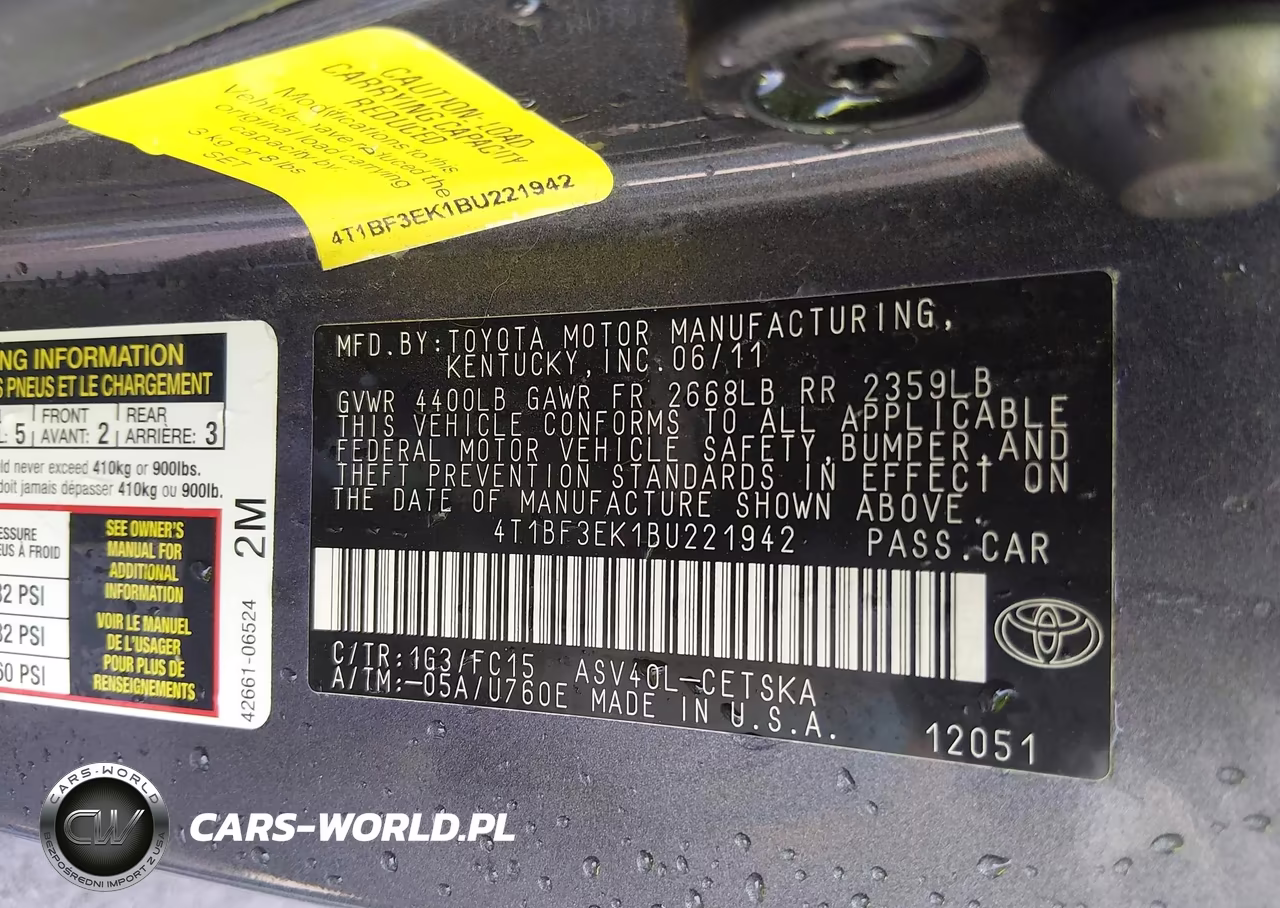 2011 Toyota Camry Se VIN:4T1BF3EK1BU221942 - 9