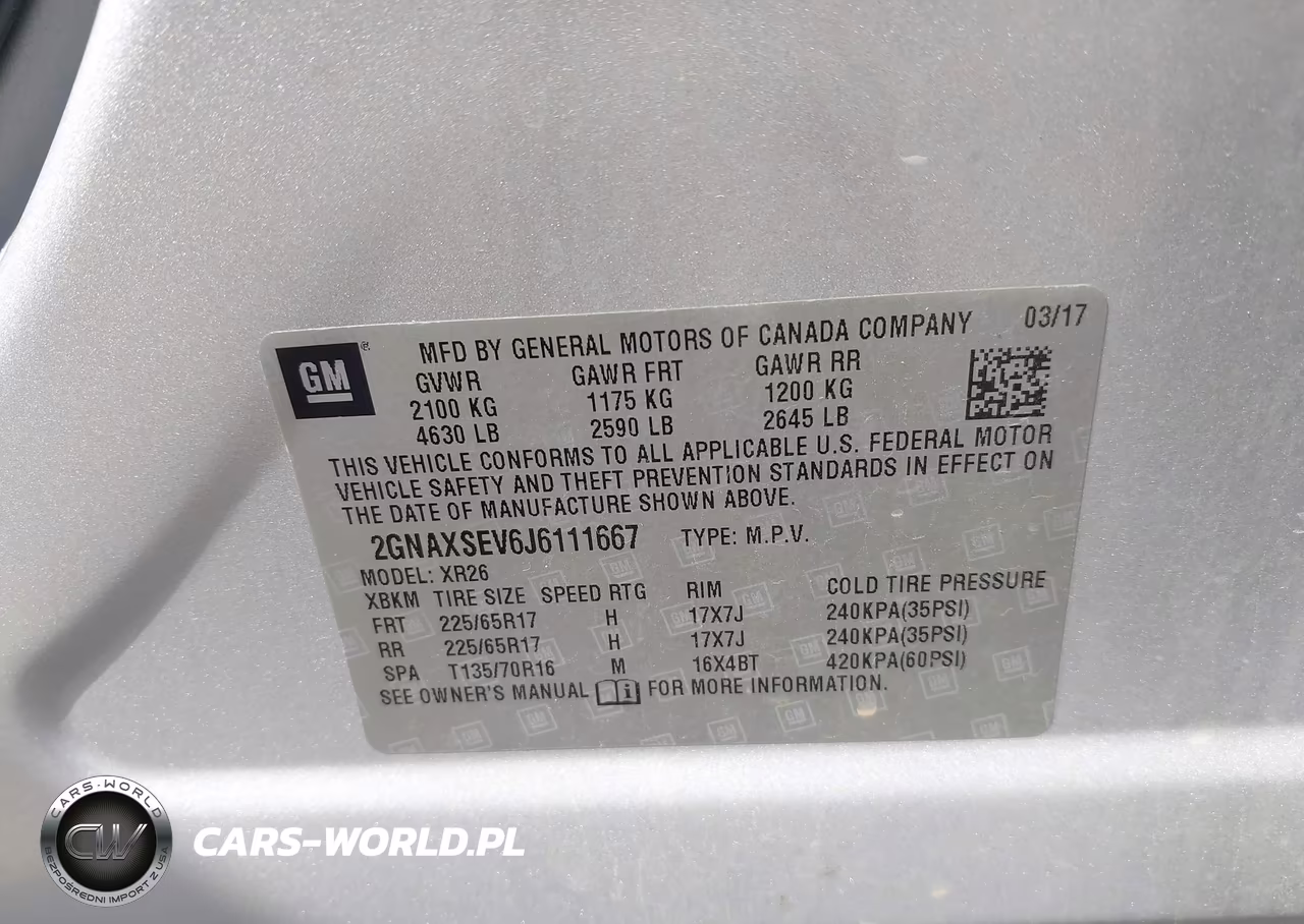 2018 Chevrolet Equinox Lt VIN:2GNAXSEV6J6111667 - 9
