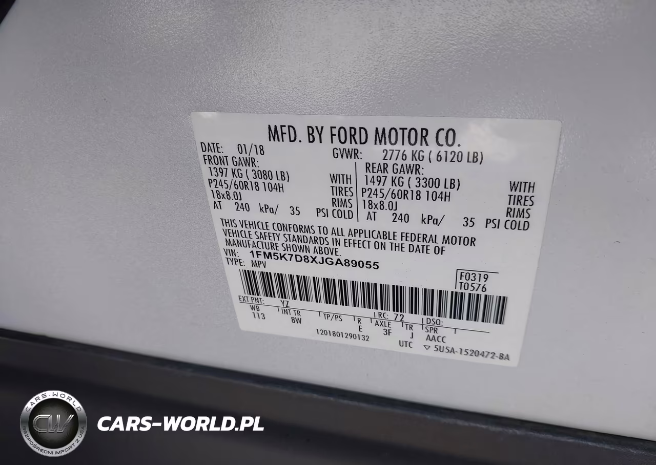 2018 Ford Explorer Xlt VIN:1FM5K7D8XJGA89055 - 9