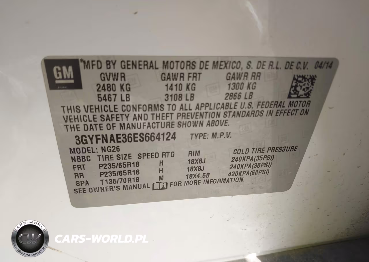 2014 Cadillac Srx Standard VIN:3GYFNAE36ES664124 - 9
