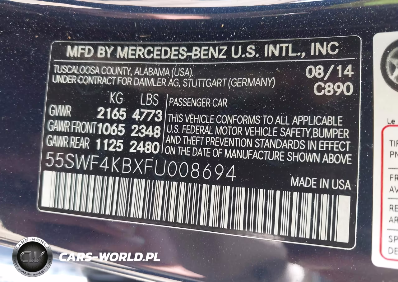 2015 Mercedes-Benz C 300 4Matic VIN:55SWF4KBXFU008694 - 9