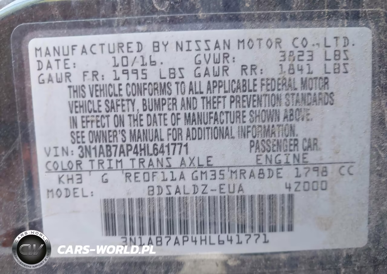 2017 Nissan Sentra Sv VIN:3N1AB7AP4HL641771 - 9