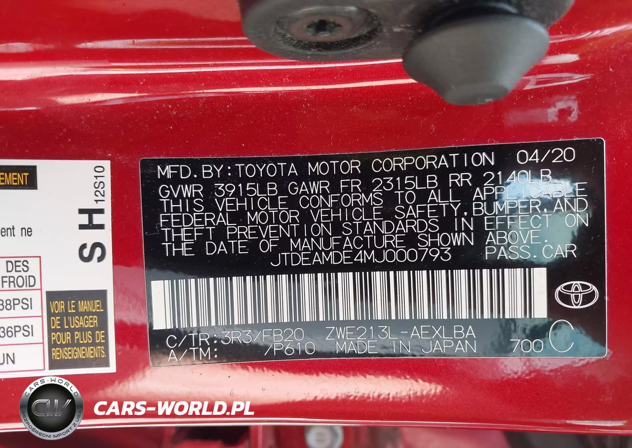 2021 Toyota Corolla Hybrid Le VIN:JTDEAMDE4MJ000793 - 9