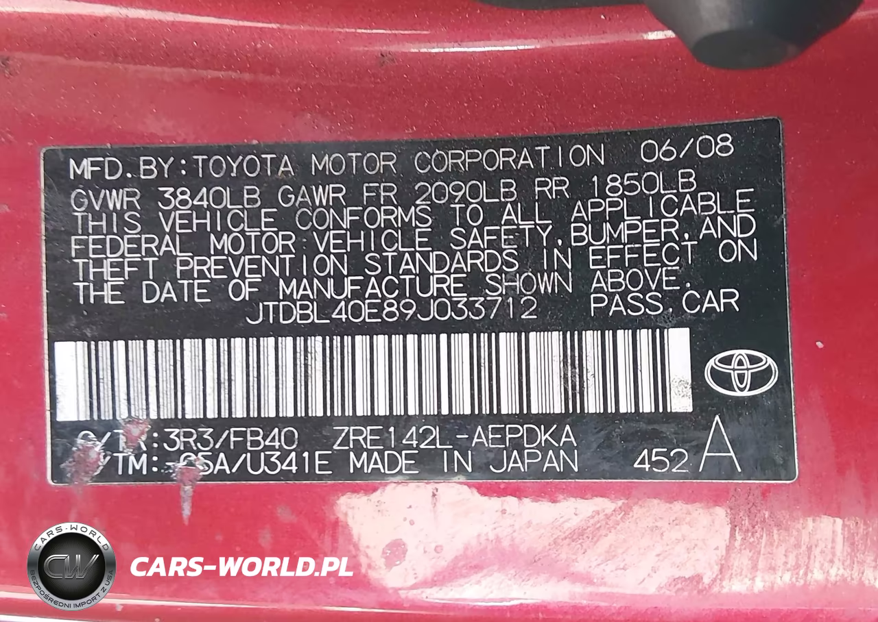 2009 Toyota Corolla Le VIN:JTDBL40E89J033712 - 9