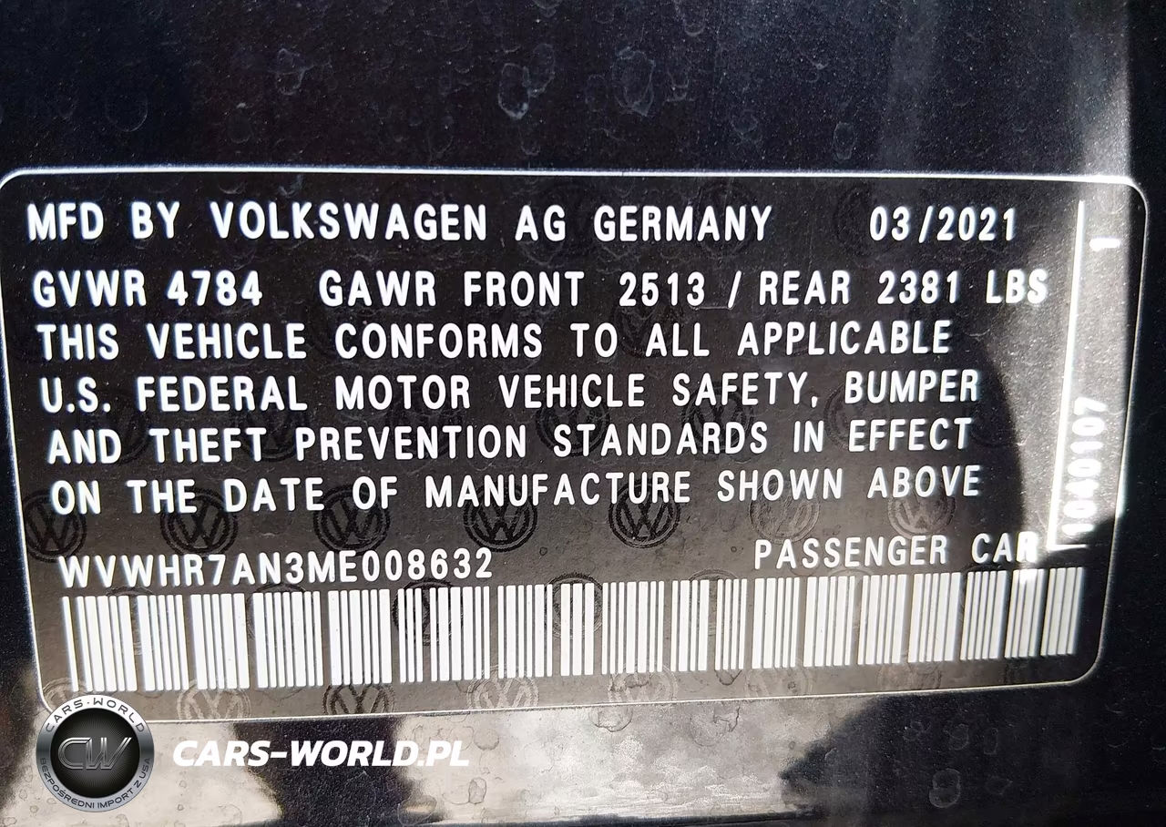 2021 Volkswagen Arteon 2.0T Sel R-Line VIN:WVWHR7AN3ME008632 - 9