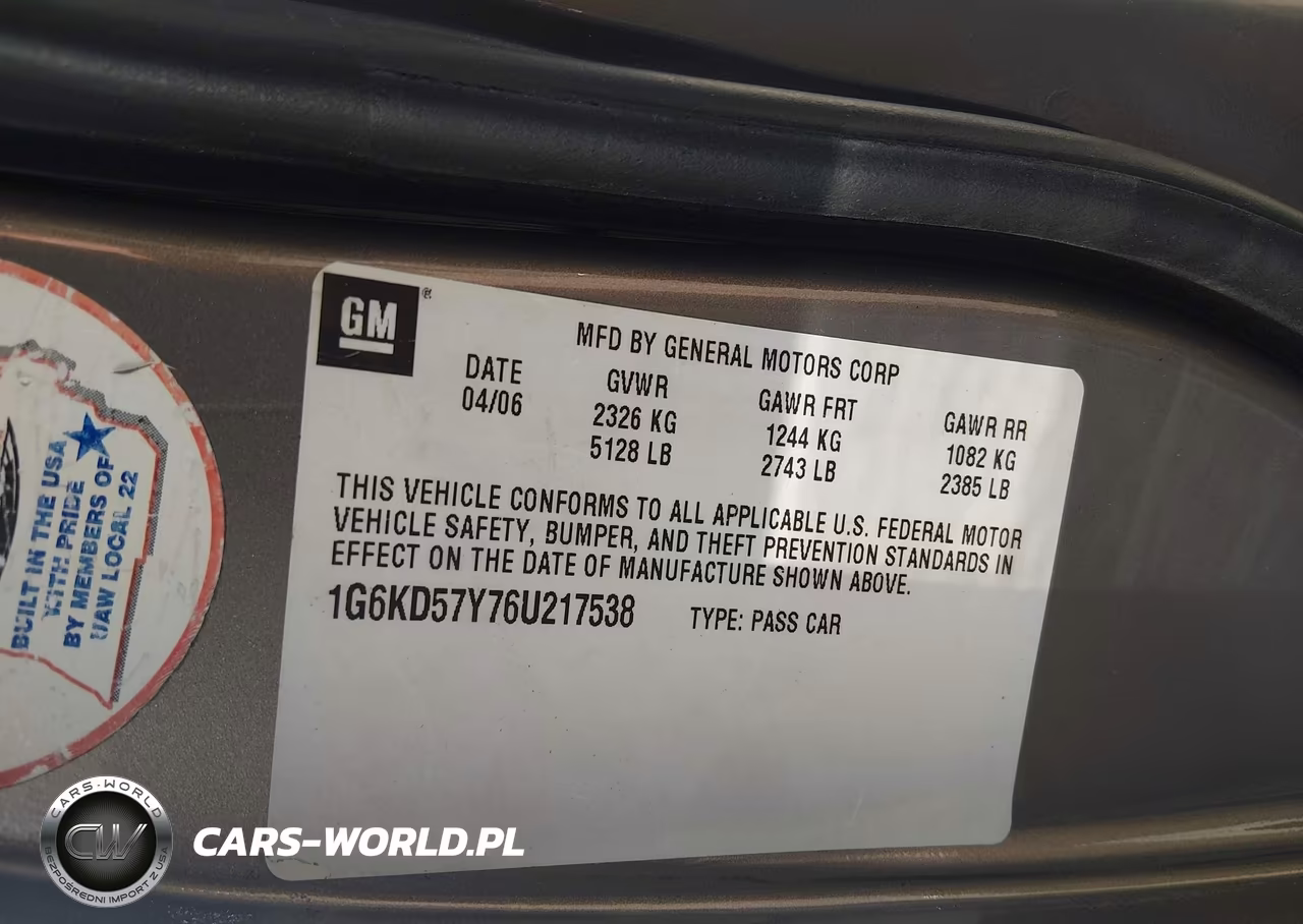 2006 Cadillac Dts 1Sb VIN:1G6KD57Y76U217538 - 9