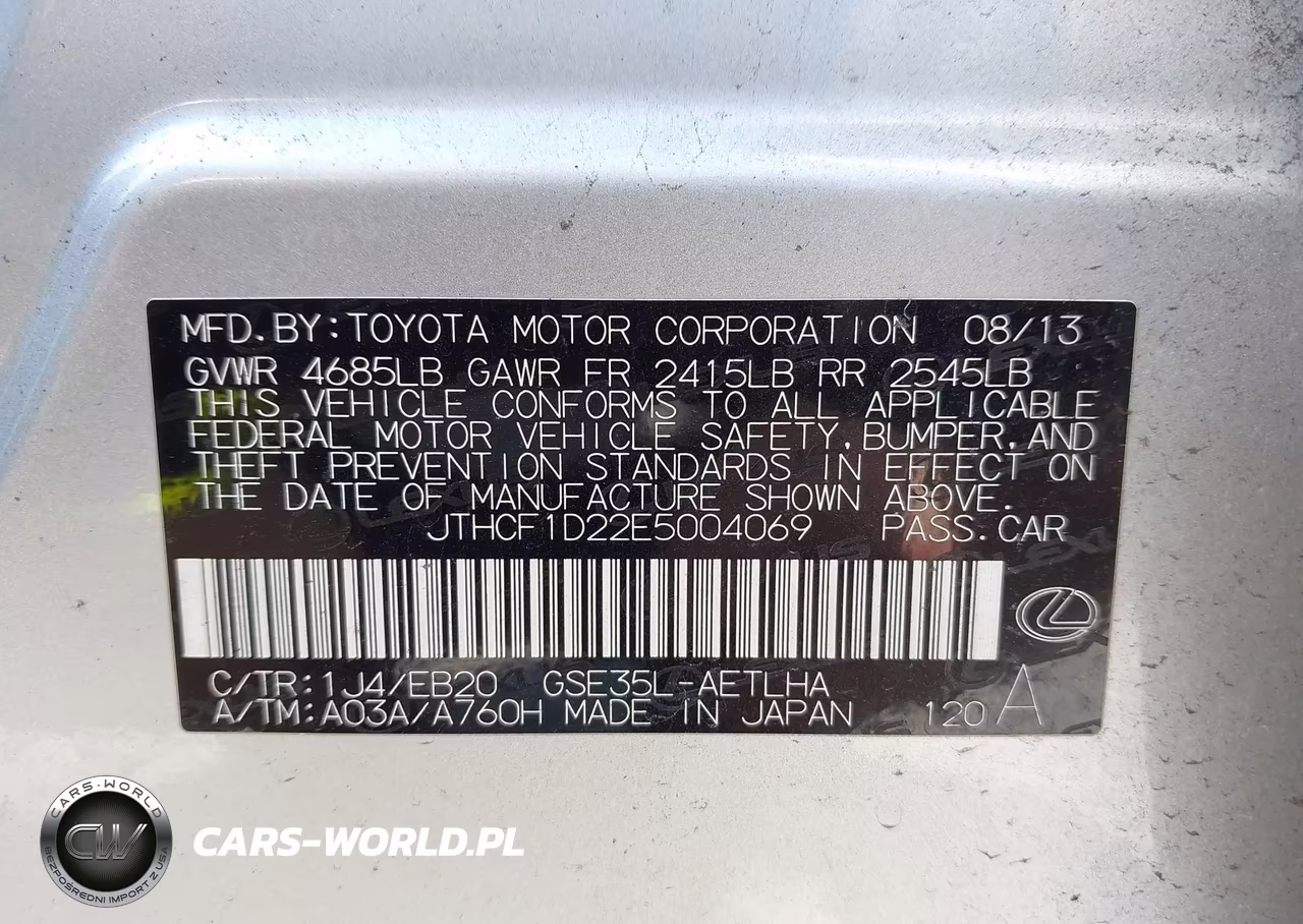 2014 Lexus Is 250 VIN:JTHCF1D22E5004069 - 9