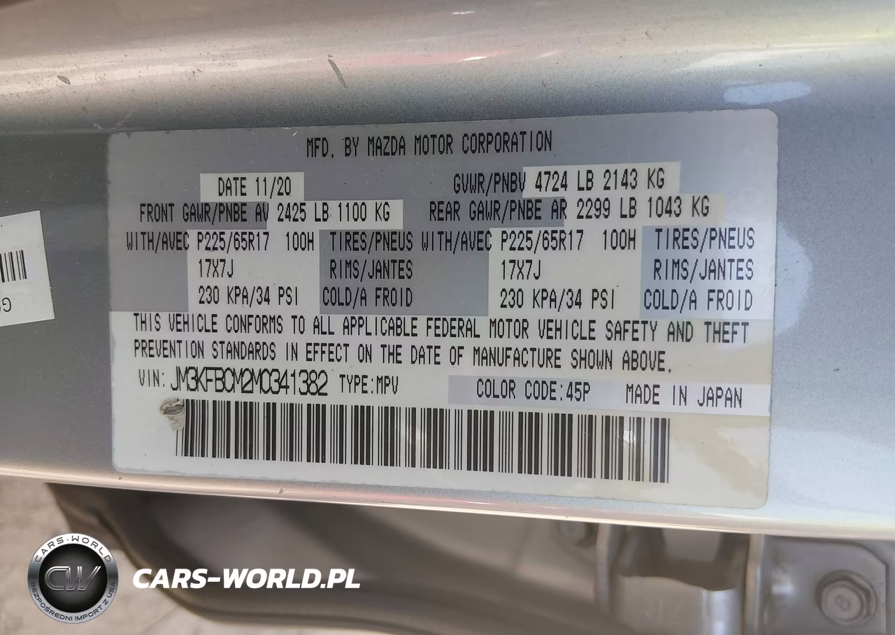 2021 Mazda Cx-5 Touring VIN:JM3KFBCM2M0341382 - 9