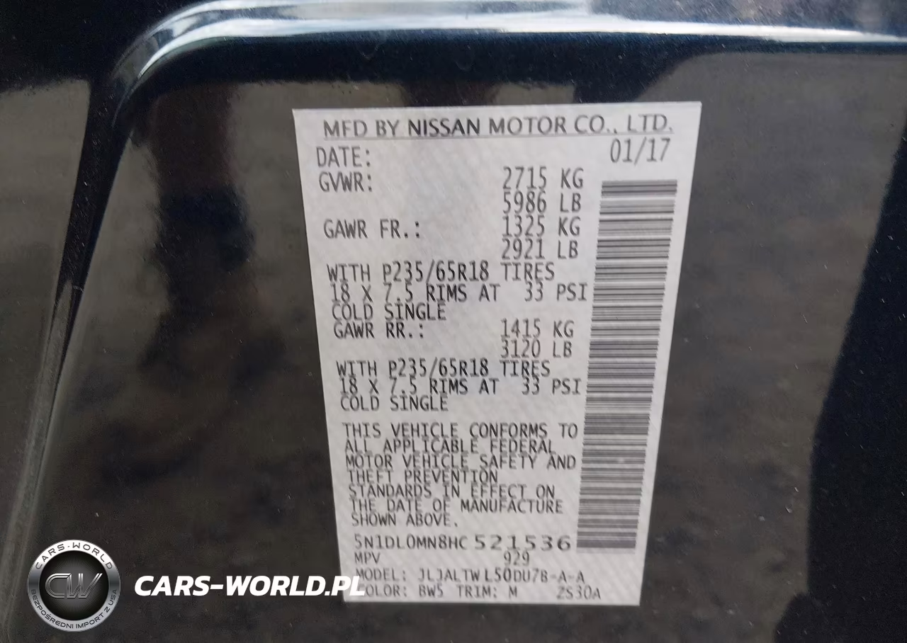 2017 Infiniti Qx60 VIN:5N1DL0MN8HC521536 - 9