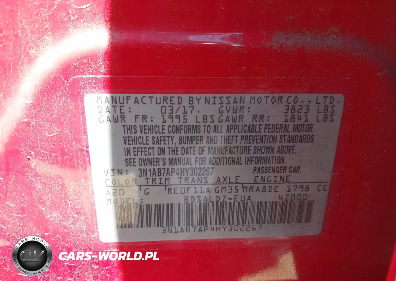 2017 Nissan Sentra Sv VIN:3N1AB7AP4HY302267 - 9