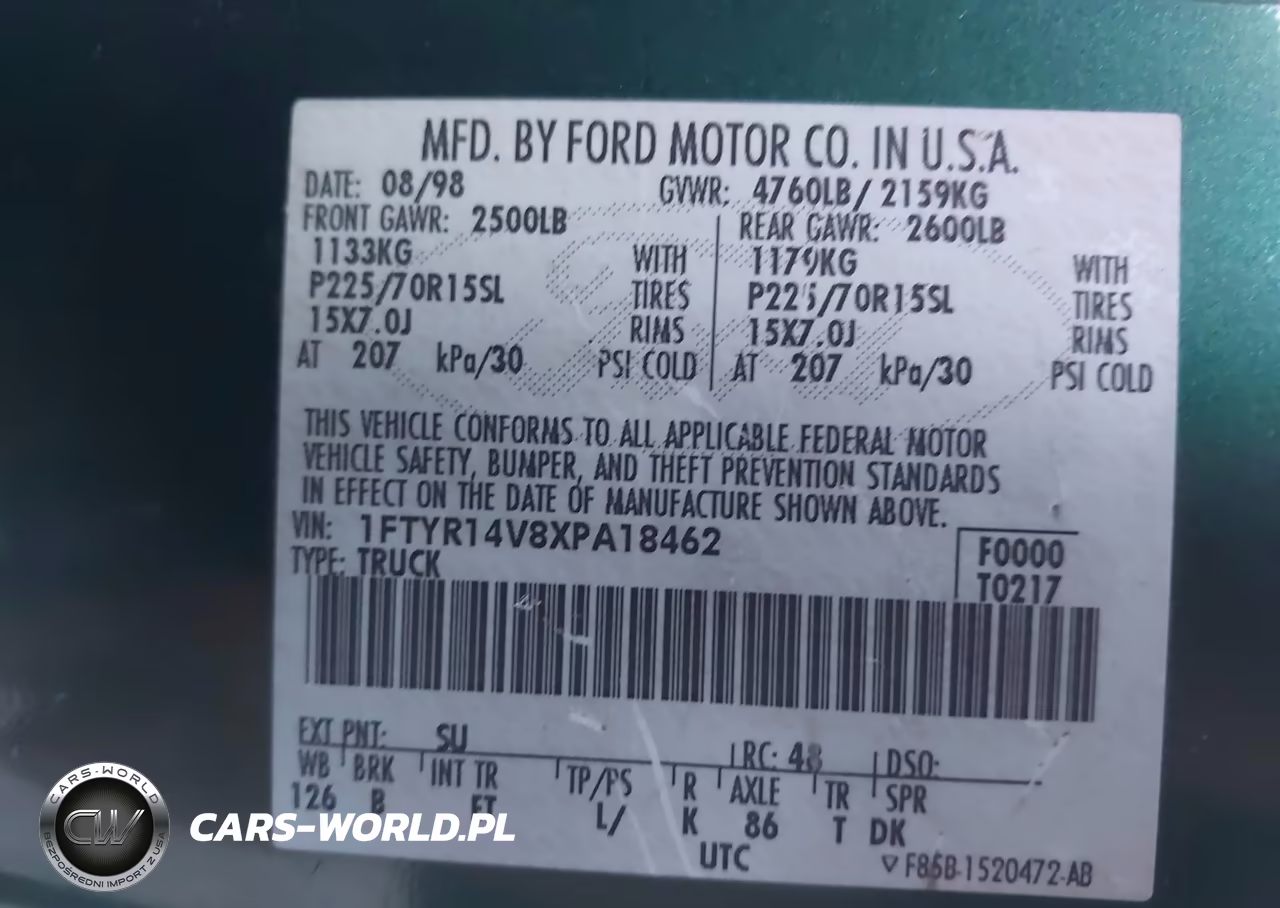 1999 Ford Ranger Xl-Xlt VIN:1FTYR14V8XPA18462 - 9