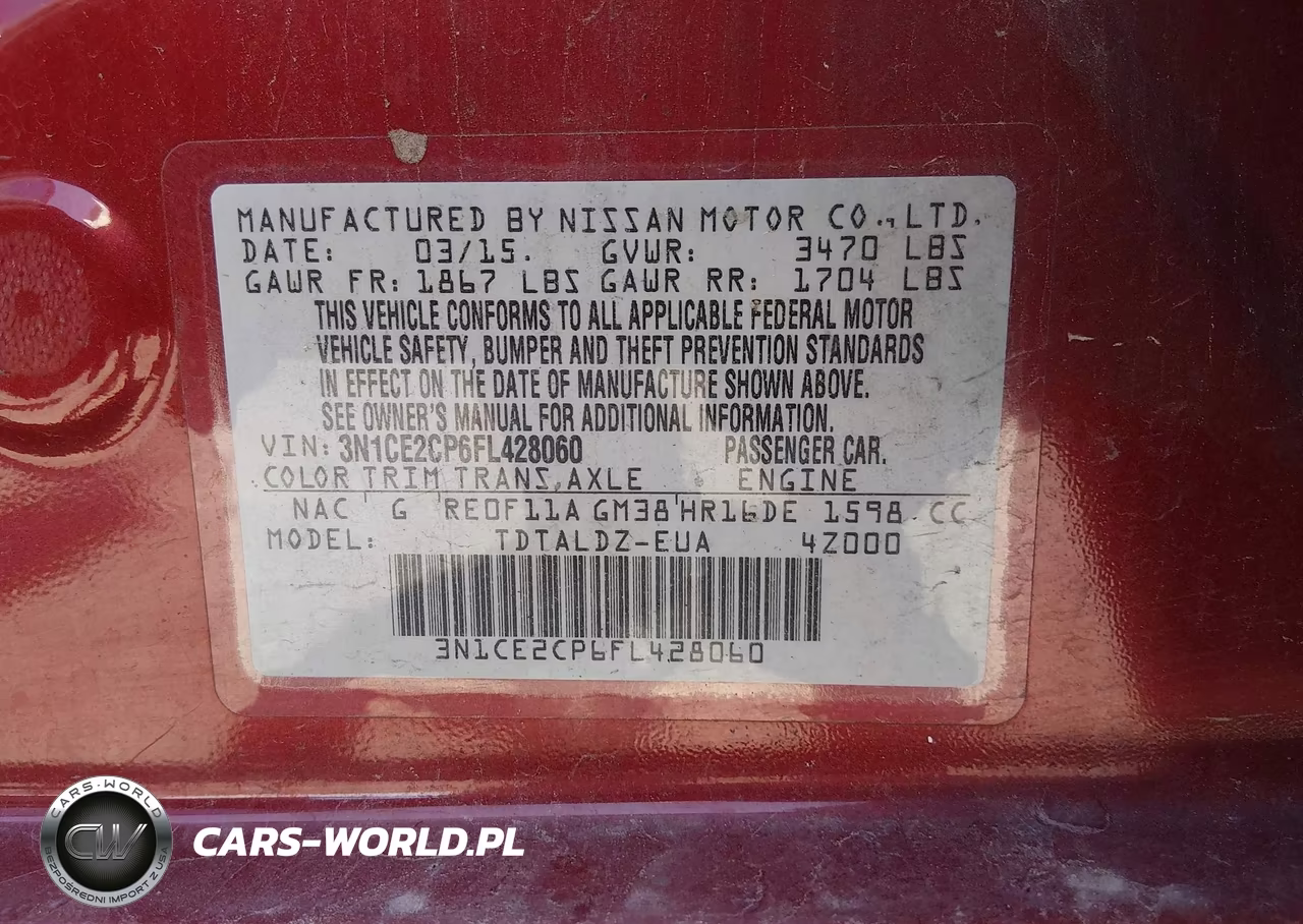 2015 Nissan Versa Note Sv VIN:3N1CE2CP6FL428060 - 9