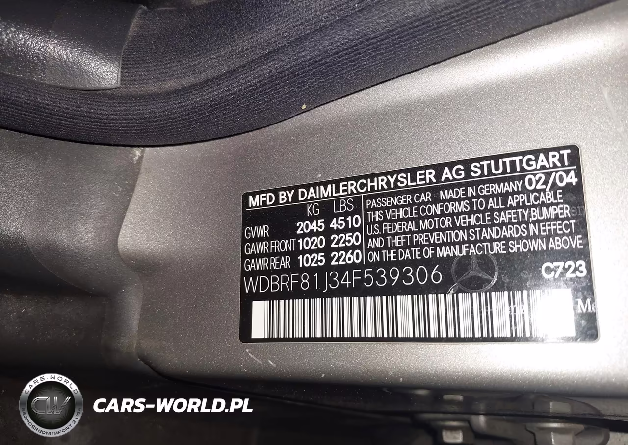 2004 Mercedes-Benz C 240 4Matic VIN:WDBRF81J34F539306 - 9