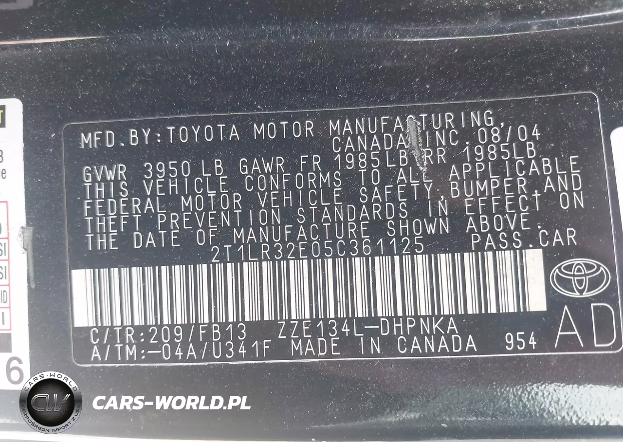 2005 Toyota Matrix Xr VIN:2T1LR32E05C361125 - 9