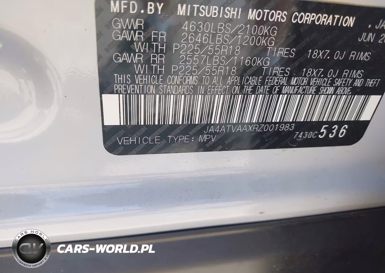 2024 Mitsubishi Eclipse Cross VIN:JA4ATVAAXRZ001983 - 9